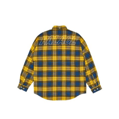 Palace FLANNEL DROP SHOULDER SHIRT YELLOW
