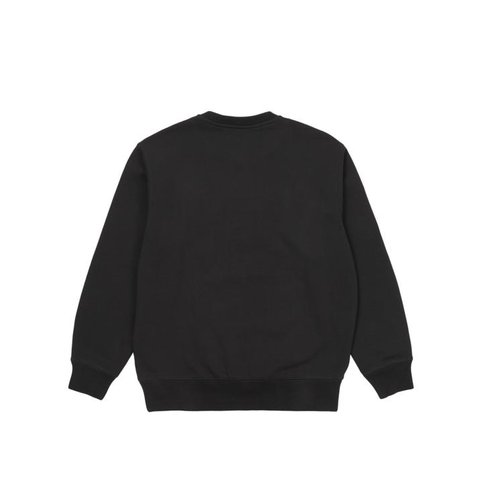 Palace VARSITY APPLIQUE CREW BLACK