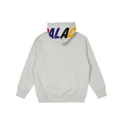 Palace SPELL OUT CHENILLE HOOD GREY MARL