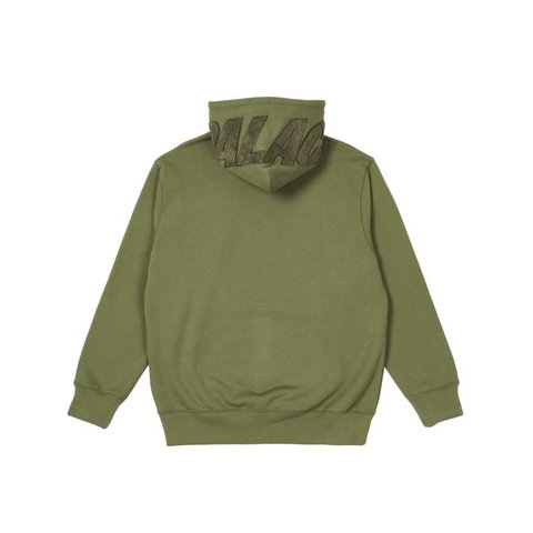 Palace SPELL OUT CHENILLE HOOD OLIVE