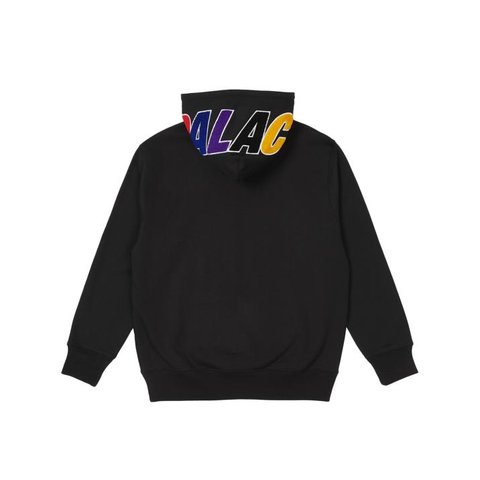 Palace SPELL OUT CHENILLE HOOD BLACK