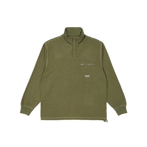 Palace 1/4 ZIP 380 FUNNEL NECK OLIVE - Colorway