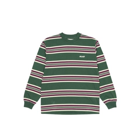 Palace STONER STRIPE LONGSLEEVE TOP GREEN - Colorway