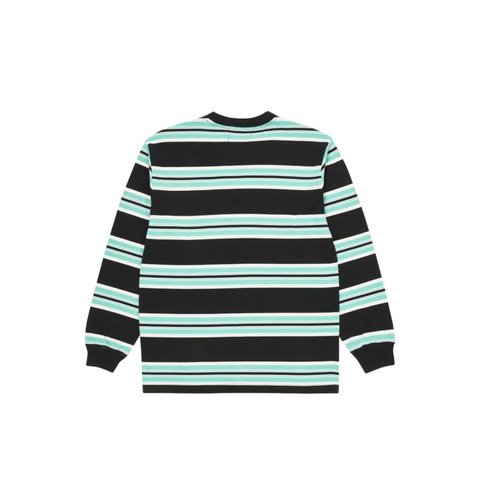 Palace STONER STRIPE LONGSLEEVE TOP BLACK