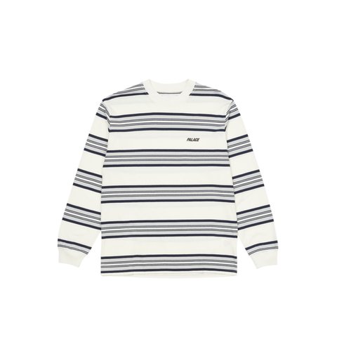 Palace STONER STRIPE LONGSLEEVE TOP WHITE - Colorway