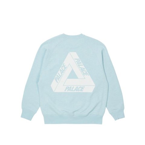 Palace TRI-FERG SLUB CREW LIGHT BLUE