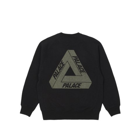 Palace TRI-FERG SLUB CREW BLACK - Colorway