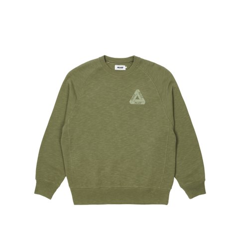 Palace TRI-FERG SLUB CREW OLIVE - Colorway