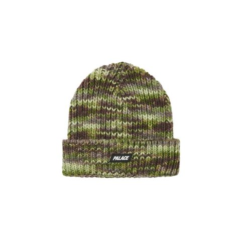 Palace CROCHET CAMO BEANIE WOODLAND CAMO