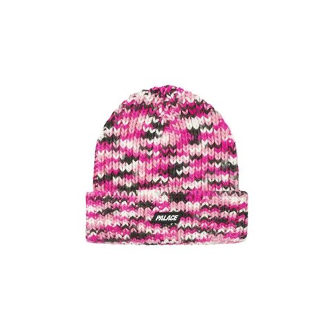 CROCHET CAMO BEANIE PINK CAMO