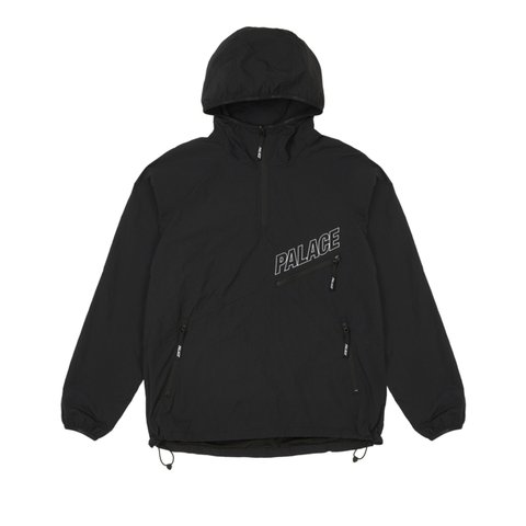 Palace SLANT ZIP SHELL JACKET BLACK - Colorway