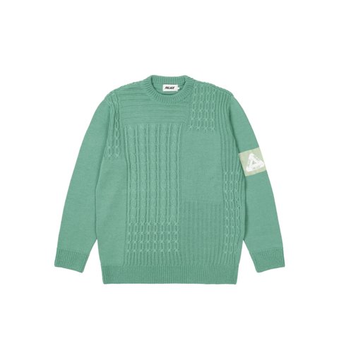 Palace CABLE PATCHWORK KNIT MINT - Colorway