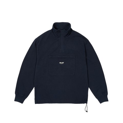 Palace 1/4 ZIP WASHED FUNNEL NAVY - Colorway