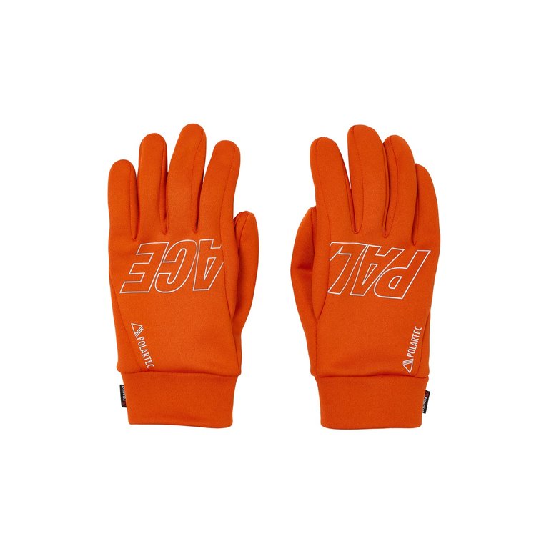 Palace POLARTEC POWERSTRETCH GLOVES ORANGE (Winter 2023) - $52.00