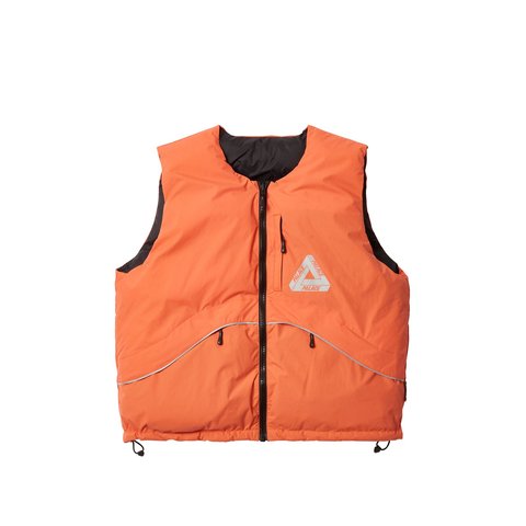 Palace P-TECH REVERSIBLE PUFFA VEST ORANGE - $268.00