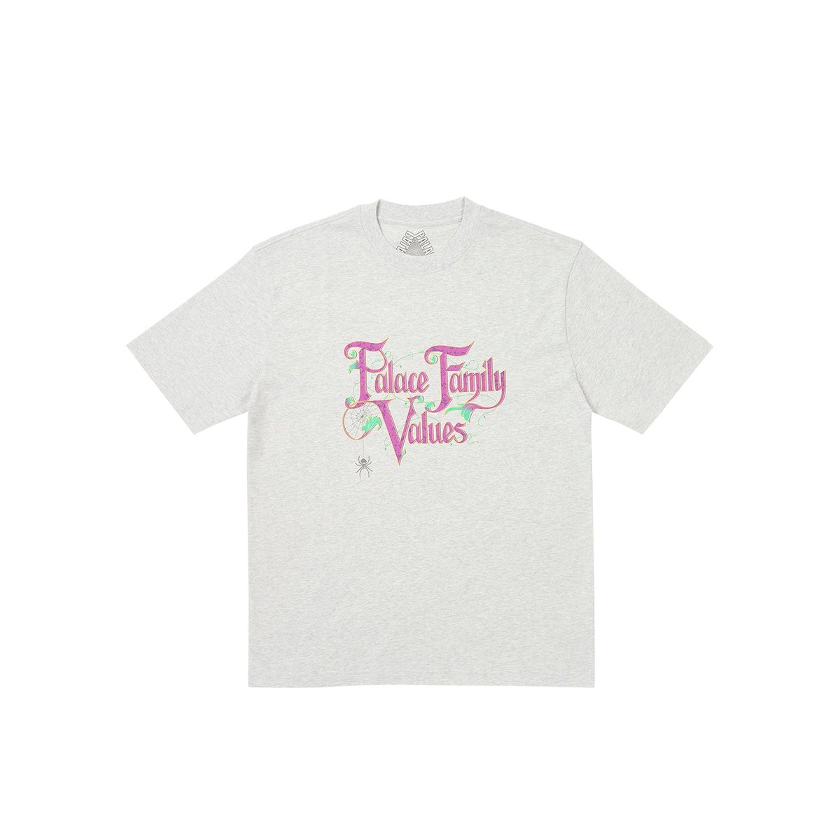 Palace FAMILY VALUES T-SHIRT GREY MARL (Winter 2023) - $48.00