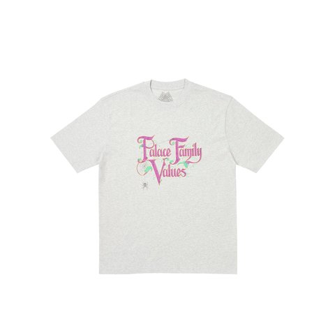 Palace FAMILY VALUES T-SHIRT GREY MARL - $48.00