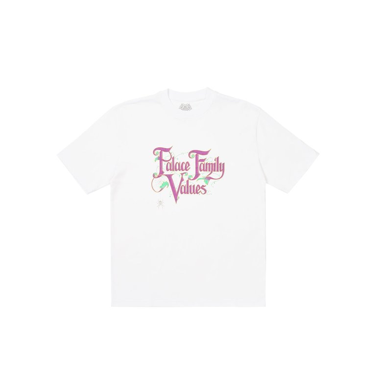 Palace FAMILY VALUES T-SHIRT WHITE (Winter 2023) - $48.00