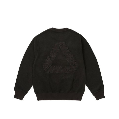 Palace REVERSE P-3 CREW BLACK - $138.00
