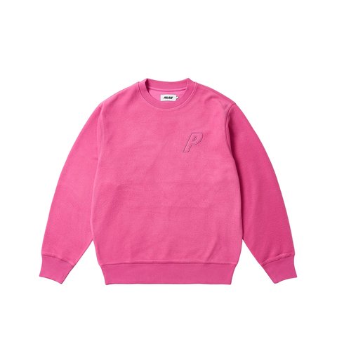 Palace REVERSE P-3 CREW SHOCK PINK - Colorway