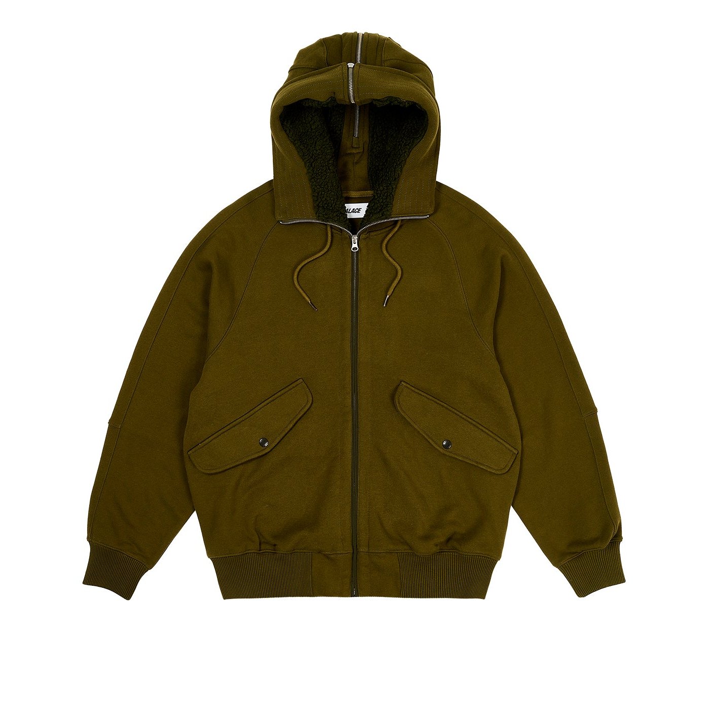 SPLIT HOOD BOMBER SWEAT OLIVE