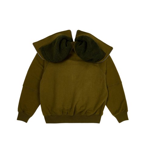 Palace SPLIT HOOD BOMBER SWEAT OLIVE - Colorway