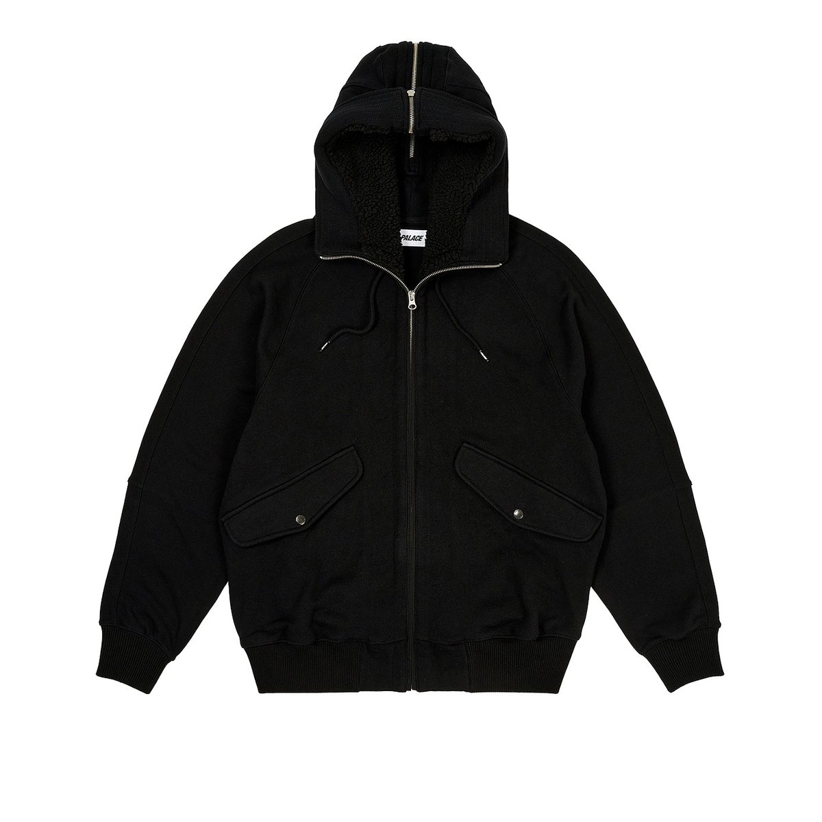 Palace SPLIT HOOD BOMBER SWEAT BLACK (Winter 2023) - €238.00