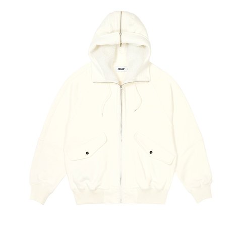 Palace SPLIT HOOD BOMBER SWEAT WHITE - €238.00