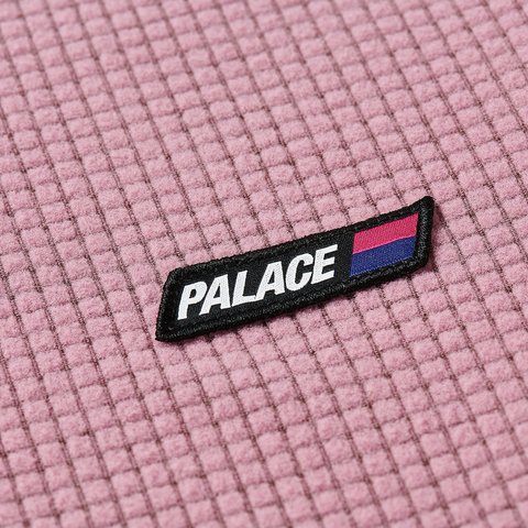Palace GRID THERMAL LONGSLEEVE BROWN / MAUVE - Colorway