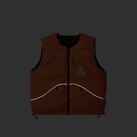 Palace P-TECH REVERSIBLE PUFFA VEST ORANGE - Colorway