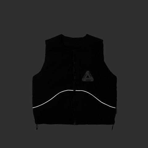 Palace P-TECH REVERSIBLE PUFFA VEST BLACK - Colorway