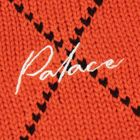 Palace ARGYLE KNIT VEST NAVY / ORANGE - Colorway
