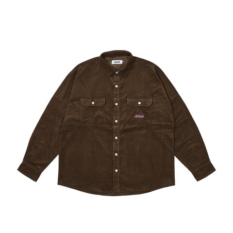 Palace DROP SHOULDER CORD SHIRT NICE BROWN - Colorway