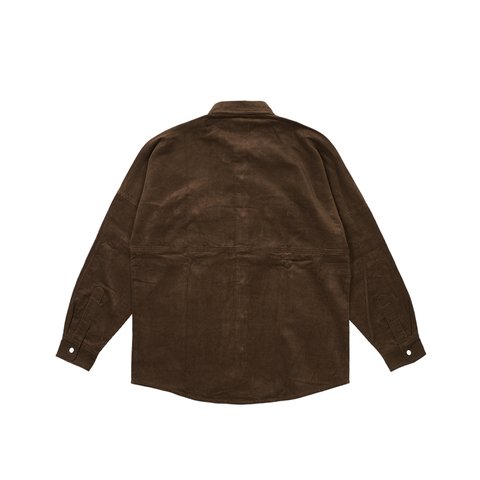 Palace DROP SHOULDER CORD SHIRT NICE BROWN - Colorway