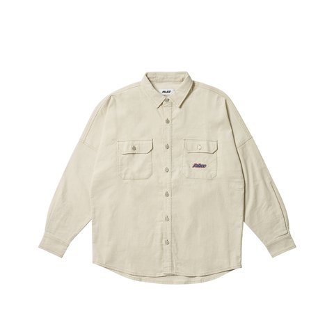 Palace DROP SHOULDER CORD SHIRT SOFT WHITE - Colorway