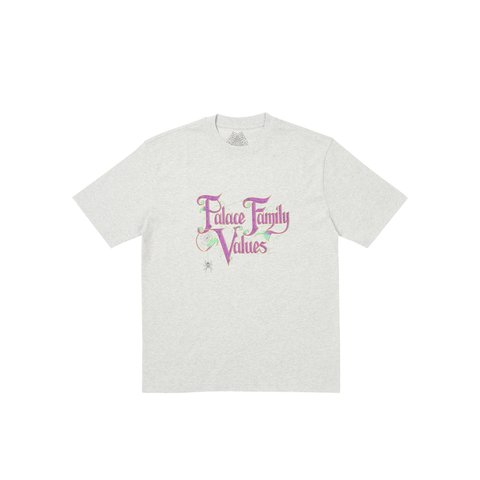 Palace FAMILY VALUES T-SHIRT GREY MARL - Colorway