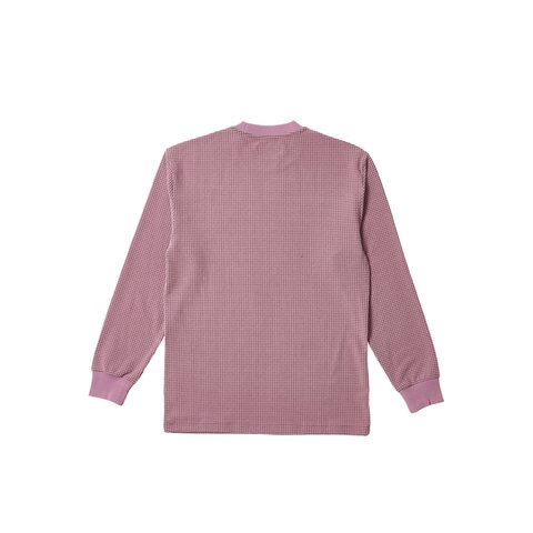 Palace GRID THERMAL LONGSLEEVE BROWN / MAUVE - Colorway