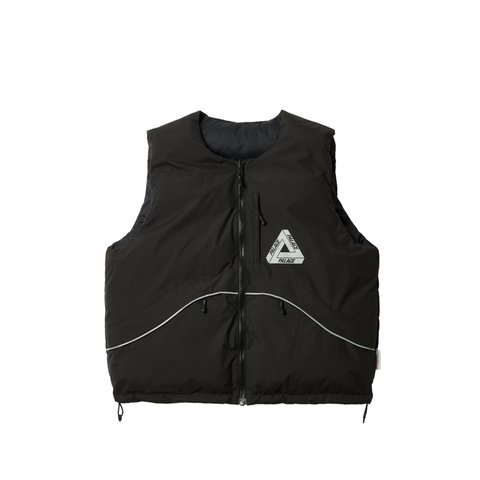 Palace P-TECH REVERSIBLE PUFFA VEST BLACK - Colorway