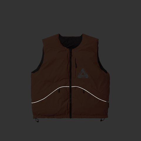 Palace P-TECH REVERSIBLE PUFFA VEST ORANGE - Colorway