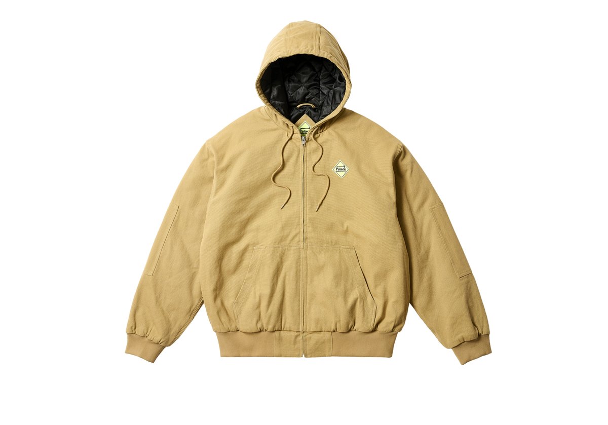 PALACE HARDWARE HOODED WORKWEAR JACKET KHAKI - Palace