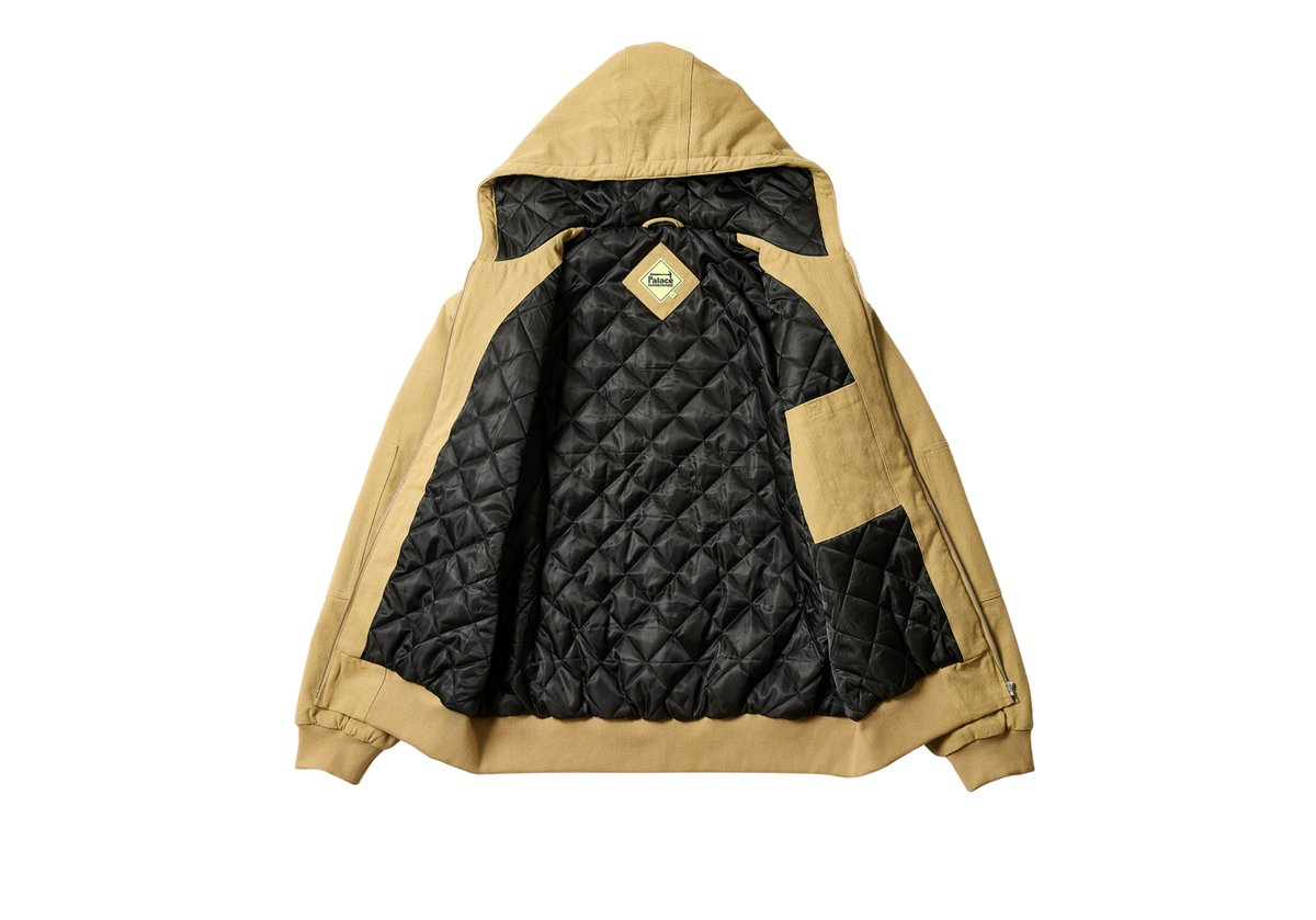PALACE HARDWARE HOODED WORKWEAR JACKET KHAKI - Palace