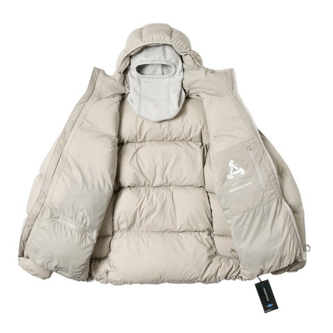 Palace PERTEX MATTE BALACLAVA PUFFA STONE ARCTICA - Colorway