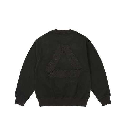 Palace REVERSE P-3 CREW BLACK - Colorway