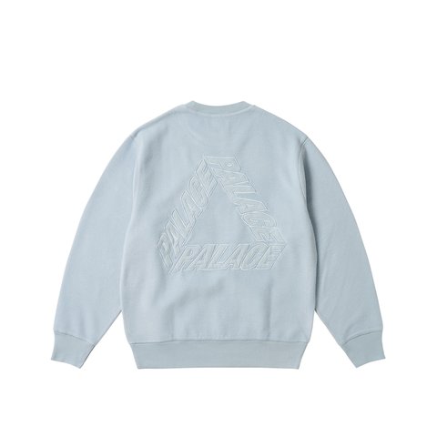 Palace REVERSE P-3 CREW CHILL BLUE - Colorway