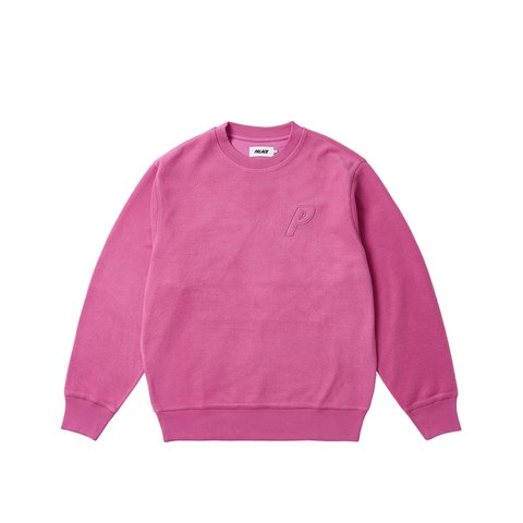Palace REVERSE P-3 CREW SHOCK PINK - Colorway