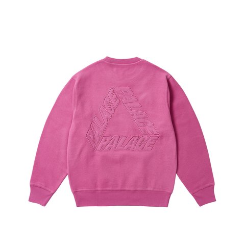 Palace REVERSE P-3 CREW SHOCK PINK - Colorway