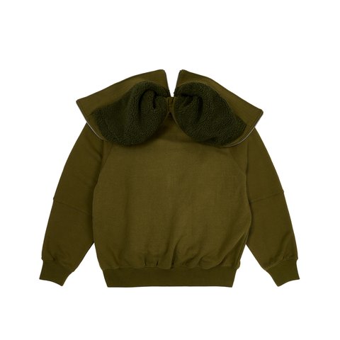 Palace SPLIT HOOD BOMBER SWEAT OLIVE - Colorway