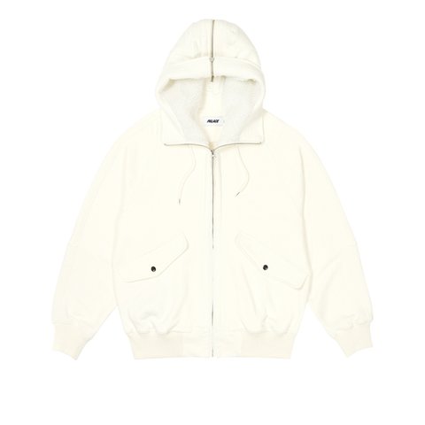 Palace SPLIT HOOD BOMBER SWEAT WHITE - Colorway