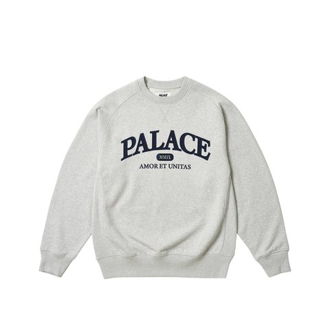 Palace UNITAS CREW GREY MARL - Colorway