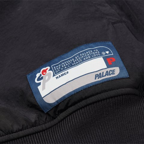 Palace BREAKOUT HALF ZIP BOMBER BLACK / SILVER - Colorway